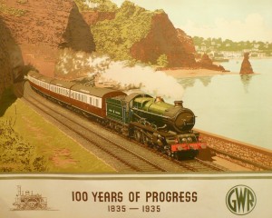 100 Years Of Progress Railway poster